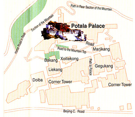 map of potala palace