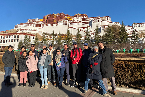 Foreign Toursits in Front of Potala Palace