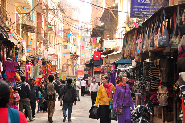 Street view of Kathmandu Bazaar