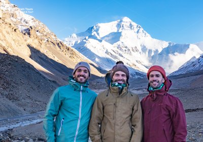 Traveler photo: Took a picture with the stunning Everest peak during our Tibet tour. (October 2024)