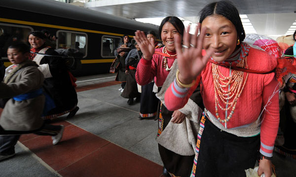 tibetans lhasa railway station