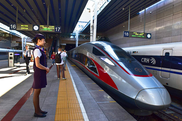 High speed train from Hong Kong to Beijing