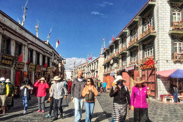 Visit Barkhor Street in Lhasa