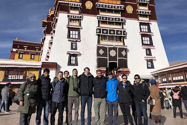 Group Photo Taken in the Eastern Courtyard of Potala Palace