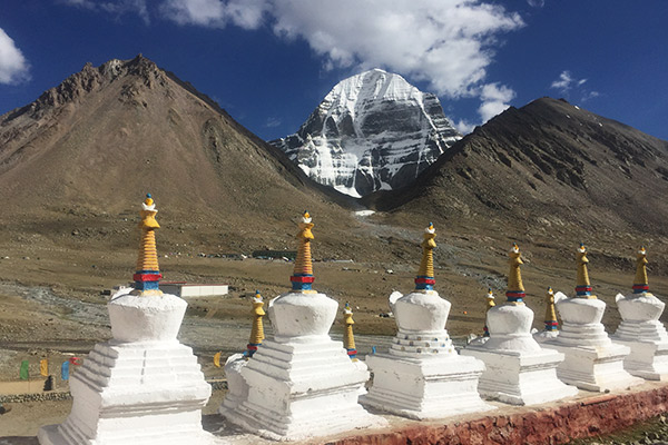Tibetan-style temples around Mount Kailash