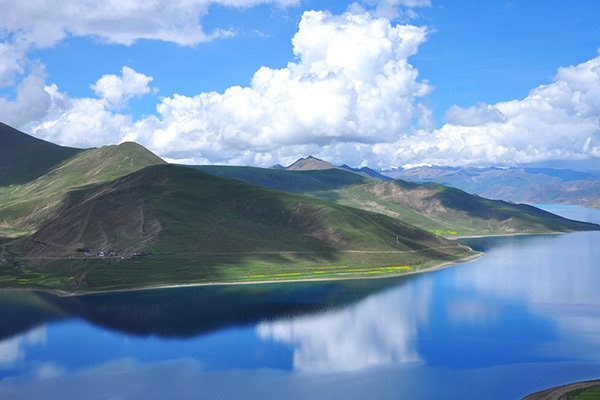 Yamdrok Lake on the Way from Lhasa to Kathmandu